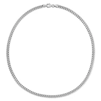 Collier en chaîne à maille plate de Miabella en argent sterling