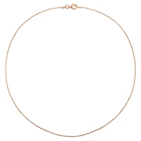 Miabella 18K Rose Gold Plated Sterling Silver Ball Chain Necklace