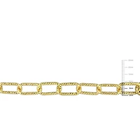 Miabella 18K Yellow Gold Plated Sterling Silver Paperclip Necklace