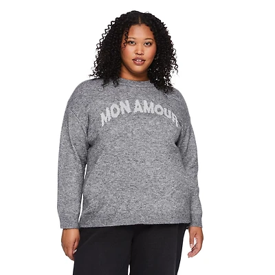 Chandail à encolure ras du cou George Plus pour femmes Tailles 1X-4X