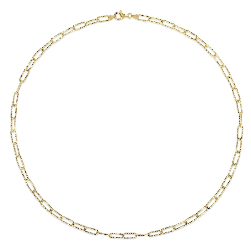 Collier trombone de Miabella en argent sterling plaqué or jaune 18K