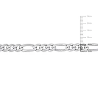 Miabella Sterling Silver Figaro Men's Bracelet
