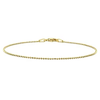 Bracelet en chaîne à bille de Miabella en argent sterling plaqué or jaune 18K