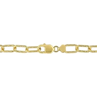 Miabella 18K Yellow Gold Plated Sterling Silver Paperclip Necklace