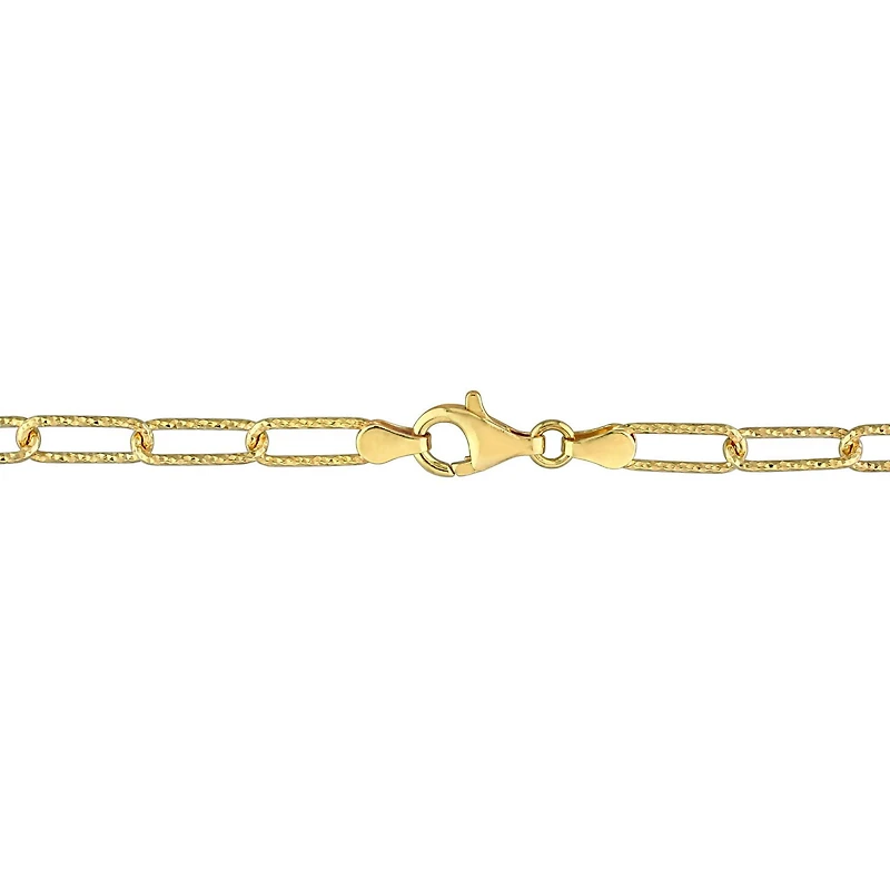 Collier trombone de Miabella en argent sterling plaqué or jaune 18K