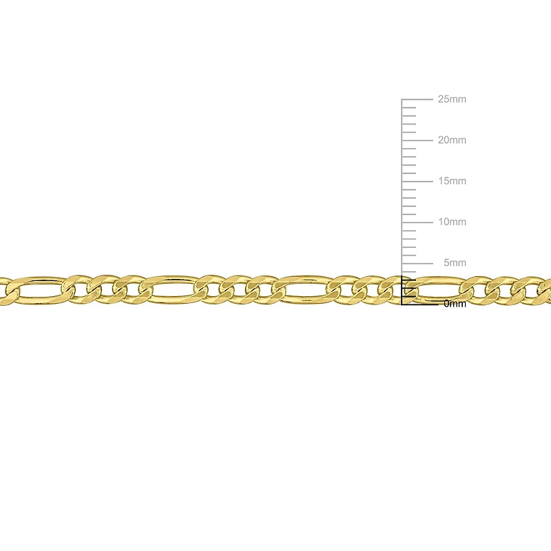 Bracelet figaro de Miabella en argent sterling plaqué or jaune 18K