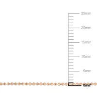 Collier en chaîne à bille de Miabella en argent sterling plaqué en or rose 18K