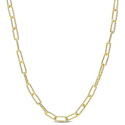 Collier trombone de Miabella en argent sterling plaqué or jaune 18K