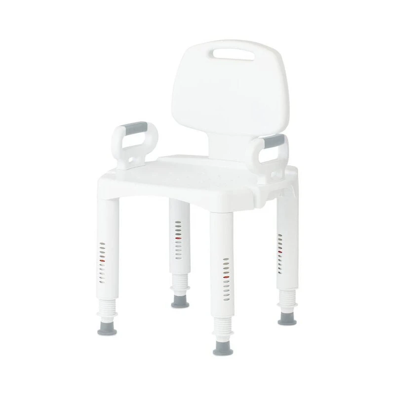 Chaise de douche Medline avec accoudoirs et dossier