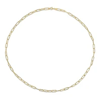 Miabella 18K Yellow Gold Plated Sterling Silver Paperclip Necklace