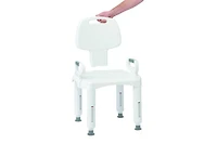 Chaise de douche Medline avec accoudoirs et dossier