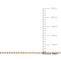 Miabella 18K Rose Gold Plated Sterling Silver Ball Chain Necklace