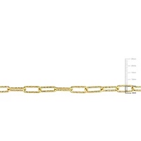 Miabella 18K Yellow Gold Plated Sterling Silver Paperclip Necklace
