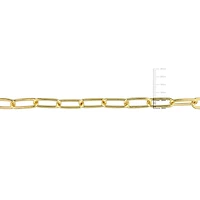 Miabella 18K Yellow Gold Plated Sterling Silver Paperclip Men's Bracelet