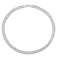 Miabella Sterling Silver Curb Link Necklace