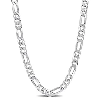 Miabella Sterling Silver Figaro Flat Necklace
