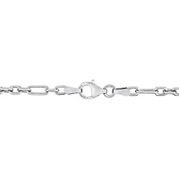 Miabella Sterling Silver Diamond Cut Figaro Rolo Necklace