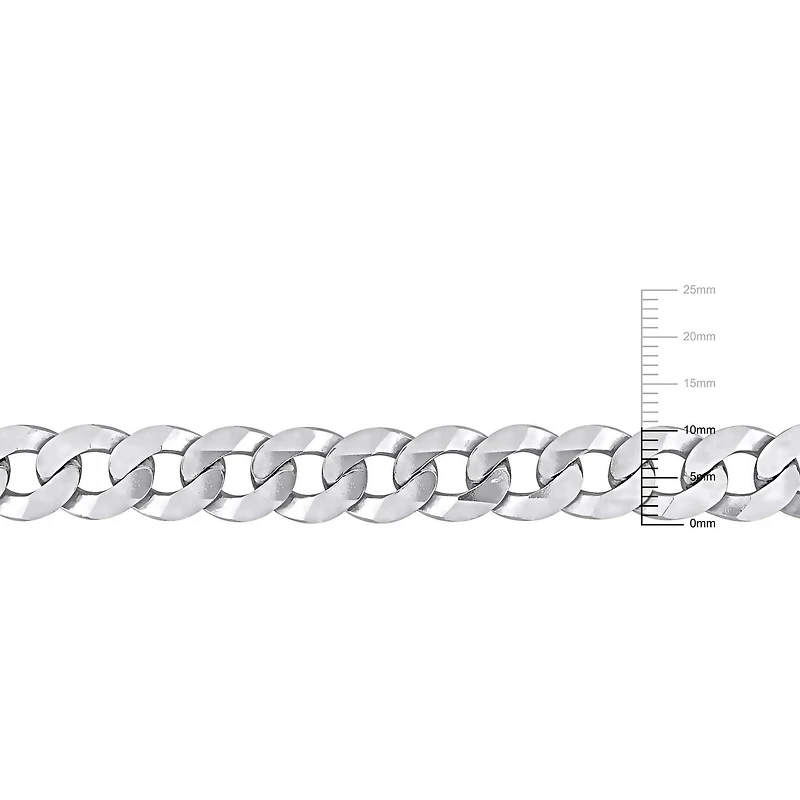 Miabella Sterling Silver Curb Link Necklace