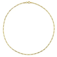 Miabella 18K Yellow Gold Plated Sterling Silver Figaro Necklace