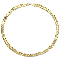 Miabella 18K Yellow Gold Plated Sterling Silver Curb Link Necklace