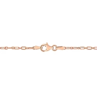 Miabella 18K Rose Gold Plated Sterling Silver Diamond Cut Figaro Rolo Chain Necklace