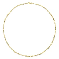 Collier rolo figaro de coupe diamant de Miabella en argent sterling plaqué or jaune 18K