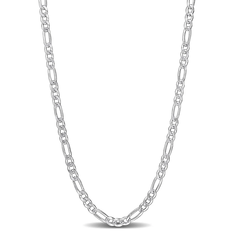 Miabella Sterling Silver Figaro Necklace