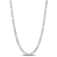 Miabella Sterling Silver Figaro Necklace