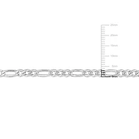 Miabella Sterling Silver Figaro Necklace