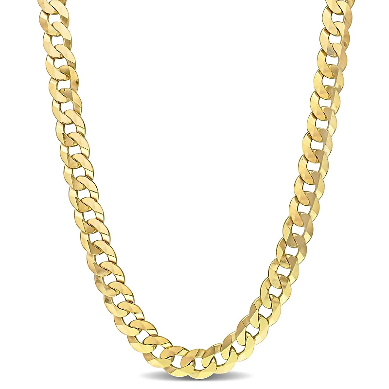 Miabella 18K Yellow Gold Plated Sterling Silver Curb Link Necklace