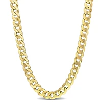 Miabella 18K Yellow Gold Plated Sterling Silver Curb Link Necklace