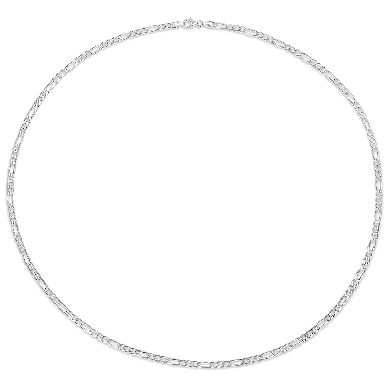 Miabella Sterling Silver Figaro Necklace
