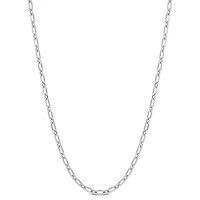 Miabella Sterling Silver Diamond Cut Figaro Rolo Chain  Necklace