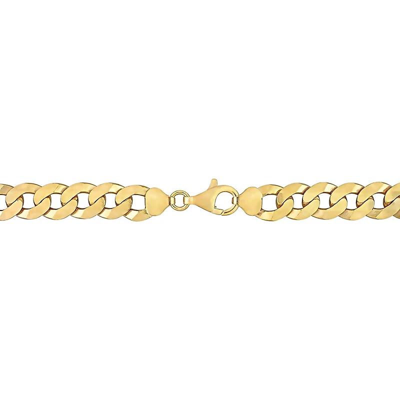 Miabella 18K Yellow Gold Plated Sterling Silver Curb Link Necklace