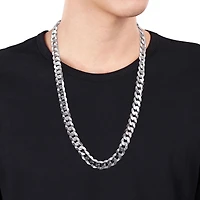 Miabella Sterling Silver Curb Link Necklace