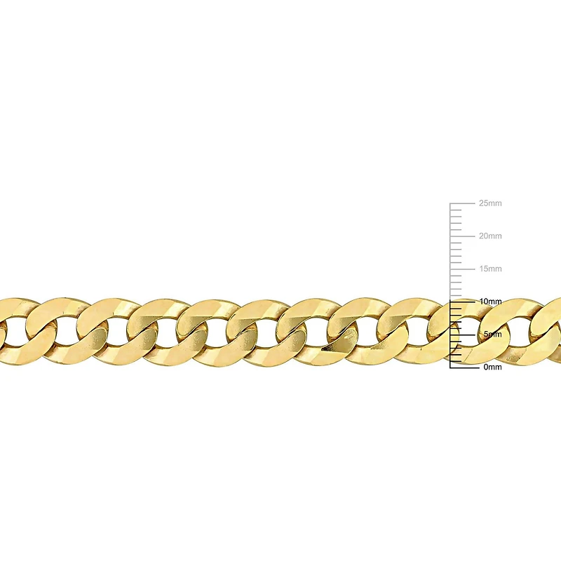 Miabella 18K Yellow Gold Plated Sterling Silver Curb Link Necklace