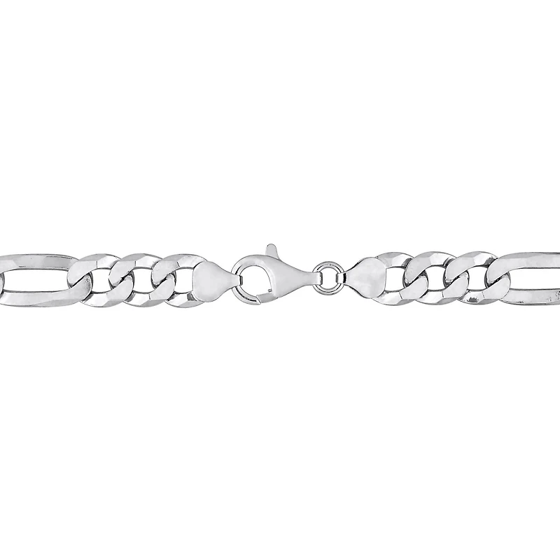 Miabella Sterling Silver Figaro Flat Necklace
