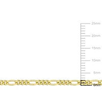 Miabella 18K Yellow Gold Plated Sterling Silver Figaro Necklace