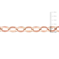 Miabella 18K Rose Gold Plated Sterling Silver Rolo Chain Bracelet