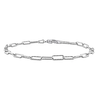 Bracelet trombone de Miabella en argent sterling