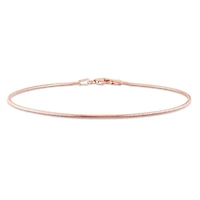 Bracelet de cheville en chaîne serpent de rose 18K