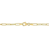 Miabella 18K Yellow Gold Plated Sterling Silver Paperclip Necklace
