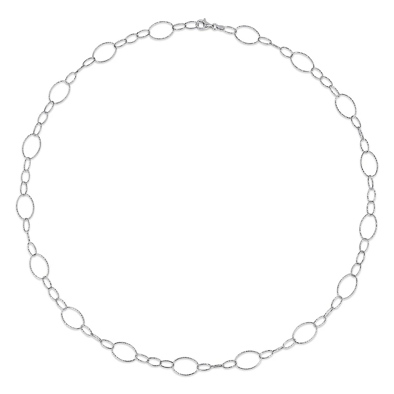 Collier en chaîne à maillons ovales de Miabella en argent sterling