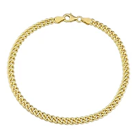 Miabella 18K Yellow Gold Plated Sterling Silver Curb Chain Anklet
