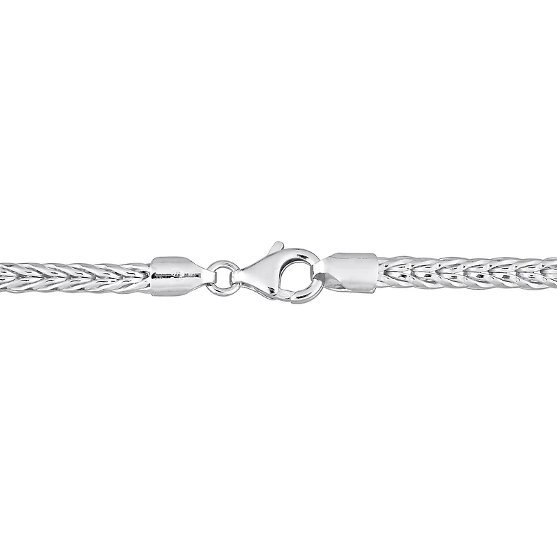 Miabella Sterling Silver Foxtail Chain Anklet
