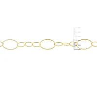Miabella 18K Yellow Gold Plated Sterling Silver Oval Link Necklace