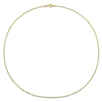 Collier en chaîne à bille de Miabella en argent sterling plaqué en or jaune 18K