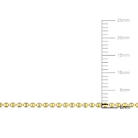Collier en chaîne à bille de Miabella en argent sterling plaqué en or jaune 18K