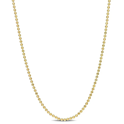 Miabella 18K Yellow Gold Plated Sterling Silver Ball Chain Necklace