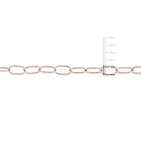 Miabella 18K Rose Gold Plated Sterling Silver Twisted Rolo Chain Bracelet